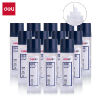 得力(deli)125ml刷片胶头液体胶 高粘度可水洗透明胶水涂胶均匀 顺滑 12支装 7303S