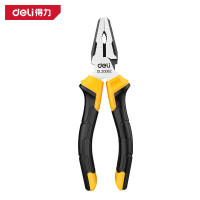 得力 胶柄钢丝钳子60号铬钒钢老虎钳子多功能平口钳剪线钳 8英寸 DL2008Z
