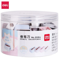 得力(deli)卷笔刀 转笔削笔刀 手动铅笔迷你小刀刨笔机小型削笔器削铅笔刀 办公 用品 48只/桶 0594