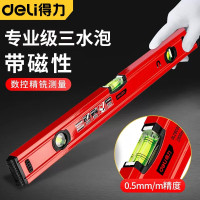 得力工具水平尺高精度平水尺靠尺小型 铝合金防摔平衡仪强磁尺子 DL290600G 专业级水平尺600mm