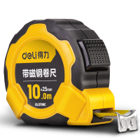 得力(deli)DL3799C 钢卷尺带 磁自锁(黄)10mX25mm