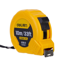 得力(deli)DL9010Y 钢卷尺公英制 (黄)10mX25mm