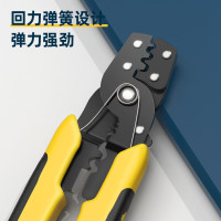 得力(deli) 剥线钳 剪线钳 手动压接钳子冷压端子绝缘 接线端子压线帽铜鼻子 三合一压剥剪线钳 DL383007