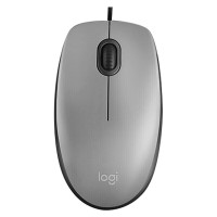 罗技(Logitech)M111 有线鼠标 灰色 商务 办公 电脑鼠标