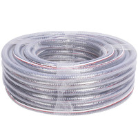 海斯迪克PVC钢丝软管HK-797系列16mm×3mm×100m 透明 0~4bar PVC透明 软管 公差±0.3mm