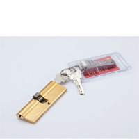 好汉C级叶片室内木门双开纯铜 防盗门锁芯AB90偏32.5mm+57.5mm