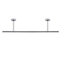 匠老大 阳台晾衣杆顶装固定式晾衣架 晒衣杆不锈钢单杆 特厚管长2米+高20CM豪华吊通 公差±20mm