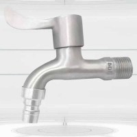 狼之吻 不锈钢 水龙头合金拉丝304水龙头户外家用 快开水嘴洗衣机水龙头[4分] 15mm