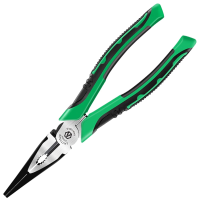 老A(LAOA)LA111528 欧式省力尖嘴钳 有牙尖咀钳长嘴钳子可剪钢丝铬钒钢8英寸