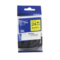 兄弟 TZe-FX651 24mm 黄底黑字 标签 打印机色带