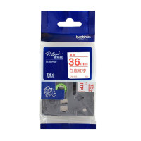 兄弟 36mm 标签色带 适用于PT系列标签机 TZe-262 36mm 白底红字 标签色带