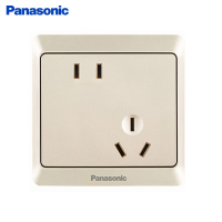 松下Panasonic插座面板斜五孔二三极10A插座86型雅悦香槟金 WMWA123Y-N