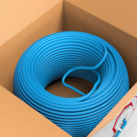 胜为六类非屏蔽网线CXC6305C UTP CAT6 23AWG 4P无氧铜0.55线芯 PVC外被 蓝色305米/箱