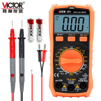 胜利仪器(VICTOR)VC203 数字万用表 小型 袖珍式万能表 便携多用表背显带测温