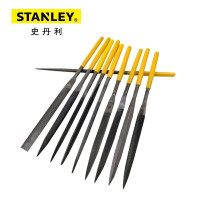 史丹利(STANLEY)10件套什锦钢锉组套 锉刀套装扁平搓刀具木工锉金属打磨工具 22-521-23(3x140MM)