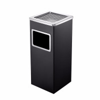 孟氏丽天 62*31 黑色不锈钢长方形 垃圾桶酒店环卫大厅办公大楼立式带内胆桶 公差±2cm