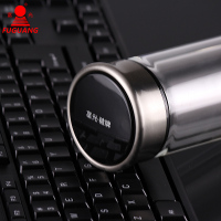 富光双层玻璃杯 茶杯子 透明带盖便携防漏圆形 过滤创意水杯 X1501-KSPT 380ml(单位:个)