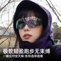 柒逸(QIAYUR)感光变色增彩运动眼镜骑行眼镜日夜两用徒步防风户外登山护目镜