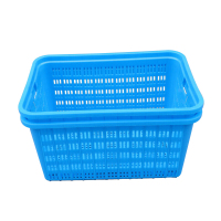 安赛瑞(SAFEWARE)加厚塑料周转筐 610×425×355mm(外尺寸) 蓝色(一个装) YX