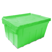 安赛瑞(SAFEWARE)斜插式可套叠周转箱含盖(2个装)带盖子斜插式物流箱 蓝色 600×400×320mm YX