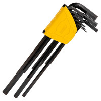 得力(deli) 发黑特长平头内六角组套(黑)9件套