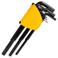 得力(deli) 发黑加长平头内六角组套(黑)9件套