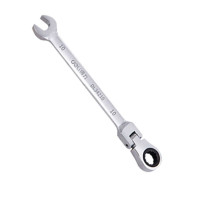 得力(deli) 镜面活头两用棘轮快扳(银)17mm