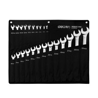 得力(deli) 镜面两用扳手套装(银)23件套