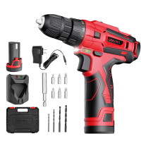 得力(deli) 锂电钻高同心度(红)12V35N.m2000mAh单电