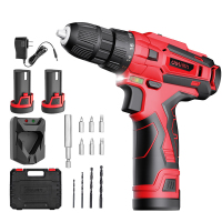 得力(deli) 锂电钻高同心度(红)12V35N.m2000mAh双电