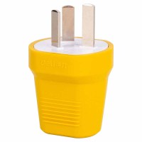 得力(deli) 电源插头(黄)三插250V~10A(10个)