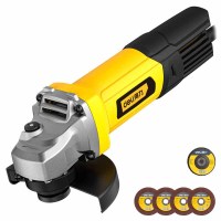 得力(deli) 交流角磨机(黄)950Wφ100后开关