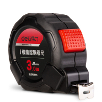 得力(deli) 钢卷尺自锁Ⅰ级(红)3mx16mm