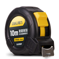 得力(deli) 钢卷尺尼龙覆膜(黑)10mx25mm