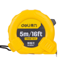 得力(deli) 钢卷尺公英制(黄)5mx19mm