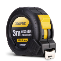 得力(deli) 钢卷尺尼龙覆膜(黑)3mx16mm