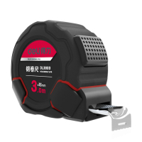 得力(deli) 钢卷尺自锁尼龙覆膜Ⅰ级(红)3mx16mm