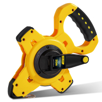 得力(deli) 架式钢卷尺三倍速塑壳(黄)30mx12.5mm