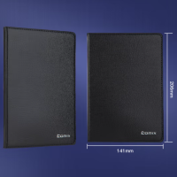 齐心(Comix) A5/25K皮面笔记本子/记事本/日记本/会议记录本文具 74张 黑色 C4612