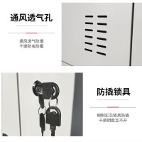 仓迪 五门更衣柜 CD-062 员工储物柜带锁铁皮柜鞋柜多门碗柜宿舍柜子存包柜1800X970X420mm