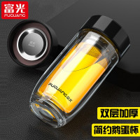 富光加厚新款双层鹅蛋杯办公室泡茶杯便携水杯G2132-400