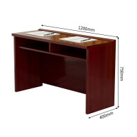 鑫智创 XZC-1201 二人会议桌长条桌培训桌油漆贴木皮 1200*400*759mm 胡桃色