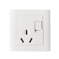 公牛 插座86型G32 E204白色 墙壁开关插座守护一开单极16A插座