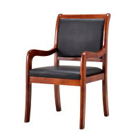 仓迪 CD-HD175B 将军椅实木椅中式办公椅会议椅皮革座椅 530*470*890mm 公差±5cm