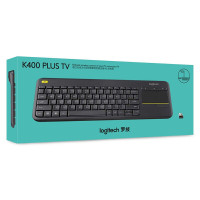 罗技(Logitech) K400Plus 无线触控键盘 优联 办公商务紧凑型 便携 黑色 黑色