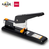 得力0290订书机100页简约重型订书机/订书器 弹黑色