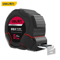 得力(deli)高精度包胶钢卷尺盒尺伸缩尺工程测量尺5mx19mm DL3801