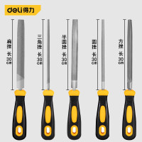 得力(deli)锉刀中齿挫扁锉方锉半圆锉圆锉三角锉木工打磨工具平板锉硬木锉子锉 DL352125中齿挫5件套12
