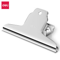 得力(deli) 票夹 山形铁票夹 画板夹 铁夹子 大号 办公文具 宽度127mm(4只/包) 9534