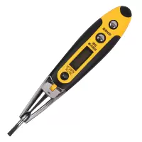 得力工具DL8005测电笔数显照明灯(黄)12-250V